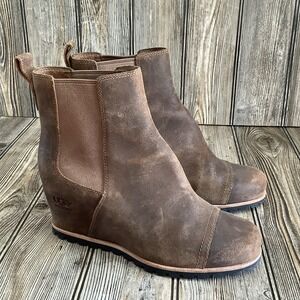 UGG Womens Pax Australia Hidden Wedge Boots Leather Waterproof Size 9.5
